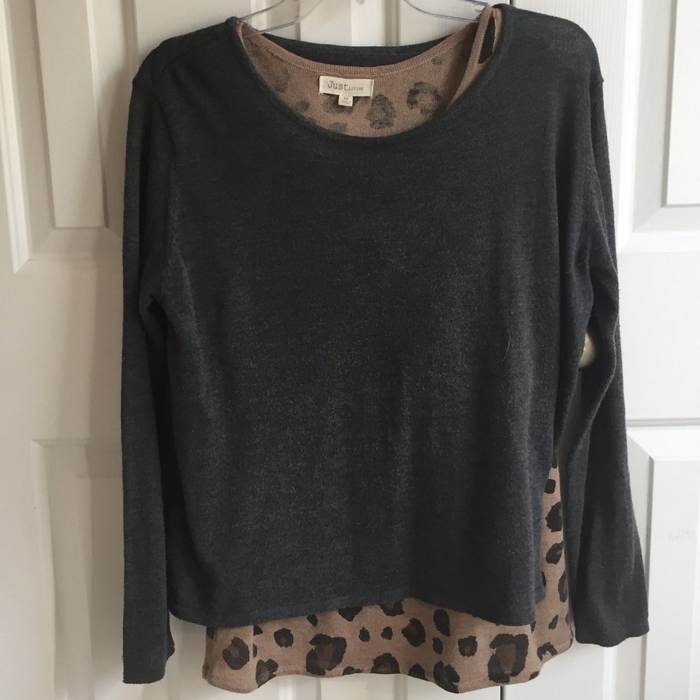 Just Living Long Sleeve, Leopard Print Under Shirt